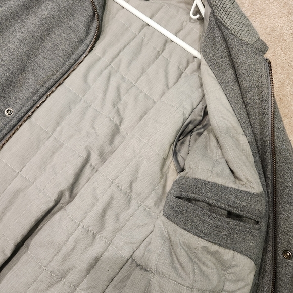 Men's Lacoste Grey Wool Coat Size 50- Excellent condition! - Picture 7 of 9